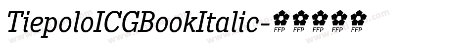 TiepoloICGBookItalic字体转换
