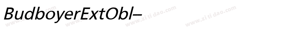 BudboyerExtObl-字体转换