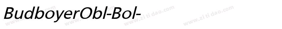 BudboyerObl-Bol字体转换