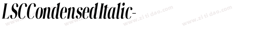 LSCCondensedItalic字体转换