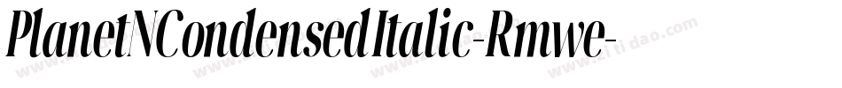 PlanetNCondensedItalic-Rmwe字体转换