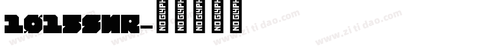 1015snr字体转换