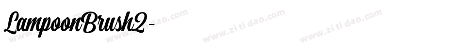 LampoonBrush2字体转换