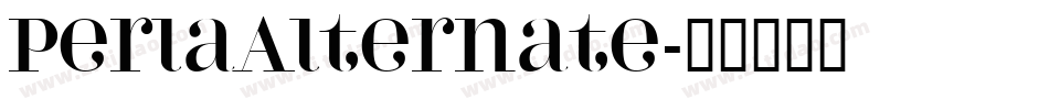 PerlaAlternate字体转换