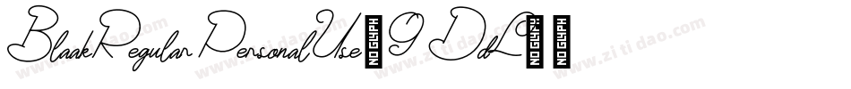 BlaakRegularPersonalUse-9DdL字体转换