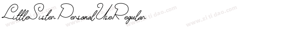 LittleSisterPersonalUseRegular-YzXpy字体转换
