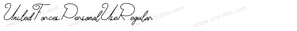 UnitedForcesPersonalUseRegular-EaJmz字体转换