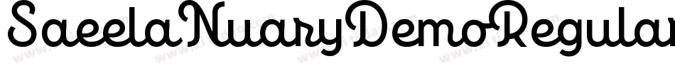 SaeelaNuaryDemoRegular字体转换