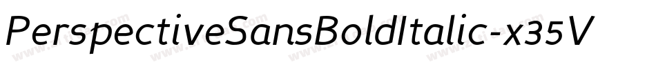 PerspectiveSansBoldItalic-x35V字体转换