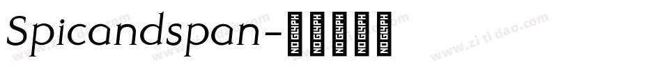 Spicandspan字体转换