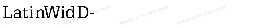 LatinWidD字体转换