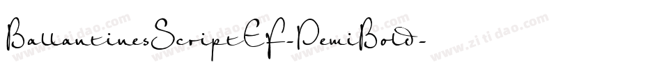 BallantinesScriptEF-DemiBold字体转换