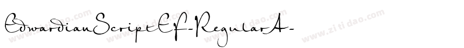 EdwardianScriptEF-RegularA字体转换