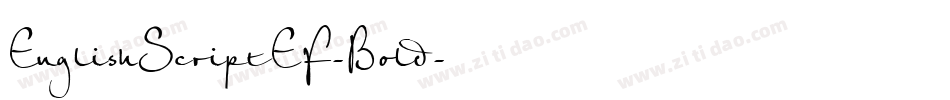 EnglishScriptEF-Bold字体转换