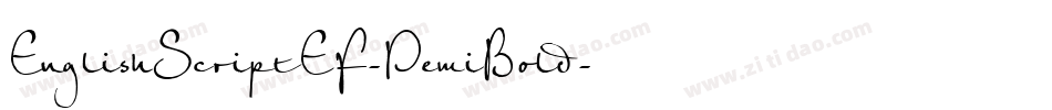 EnglishScriptEF-DemiBold字体转换