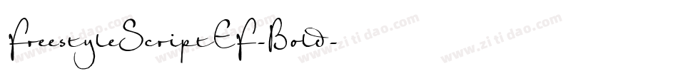 FreestyleScriptEF-Bold字体转换