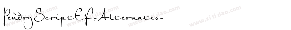 PendryScriptEF-Alternates字体转换