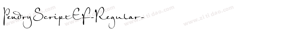 PendryScriptEF-Regular字体转换