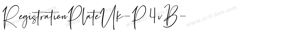 RegistrationPlateUk-P4vB字体转换