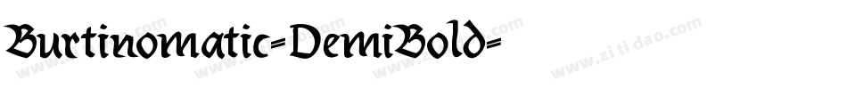 Burtinomatic-DemiBold字体转换
