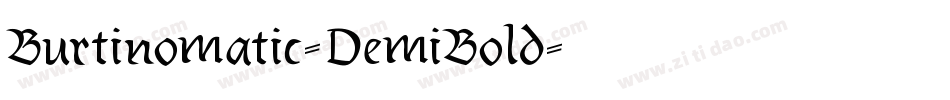Burtinomatic-DemiBold字体转换