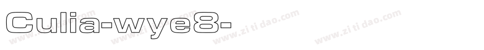Culia-wye8字体转换