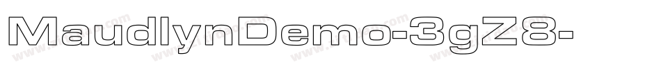 MaudlynDemo-3gZ8字体转换
