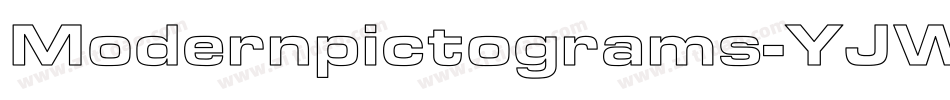 Modernpictograms-YJW8字体转换