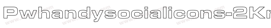 Pwhandysocialicons-2Kr8字体转换