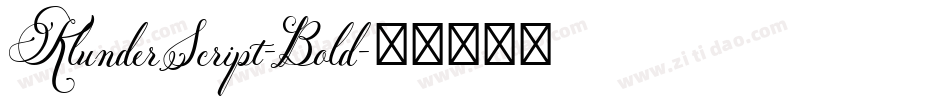 KlunderScript-Bold字体转换