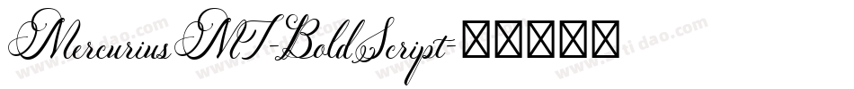 MercuriusMT-BoldScript字体转换