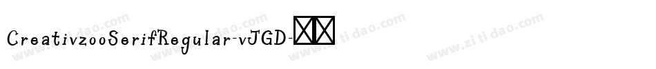 CreativzooSerifRegular-vJGD字体转换