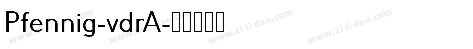Pfennig-vdrA字体转换