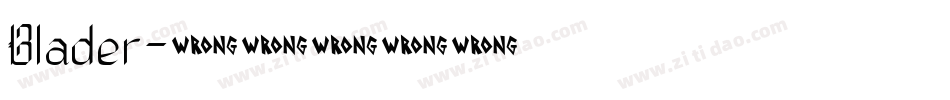 Blader字体转换