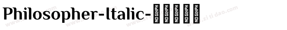 Philosopher-Italic字体转换