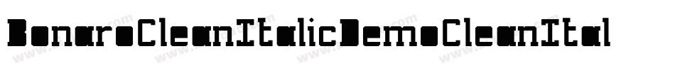BonaroCleanItalicDemoCleanItalic-PKV6d字体转换