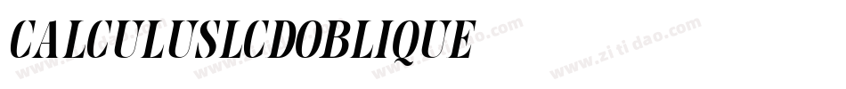 CalculusLCDOblique字体转换