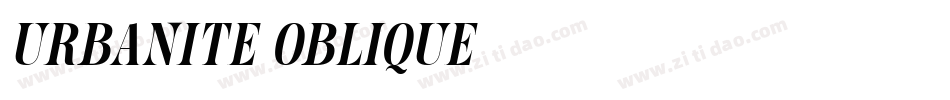 Urbanite-Oblique字体转换