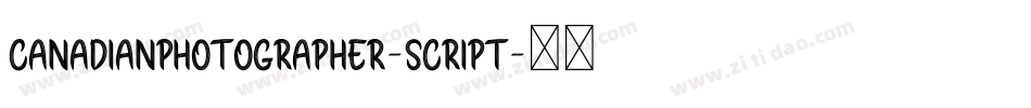 CanadianPhotographer-Script字体转换