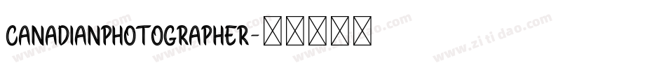 CanadianPhotographer字体转换