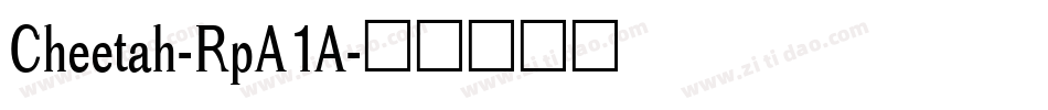 Cheetah-RpA1A字体转换