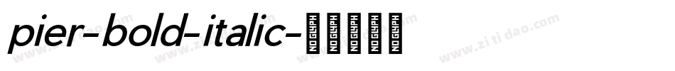 pier-bold-italic字体转换