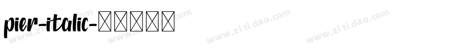 pier-italic字体转换