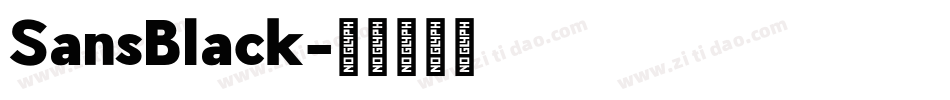 SansBlack字体转换