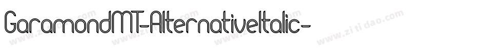 GaramondMT-AlternativeItalic字体转换