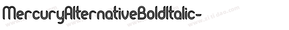 MercuryAlternativeBoldItalic字体转换