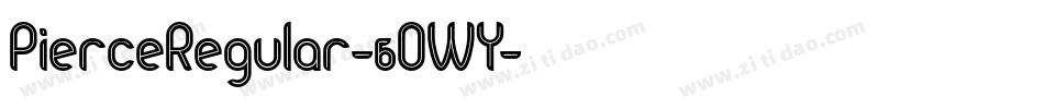 PierceRegular-6OWY字体转换