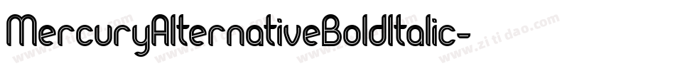 MercuryAlternativeBoldItalic字体转换