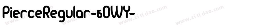 PierceRegular-6OWY字体转换