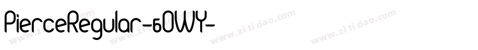 PierceRegular-6OWY字体转换